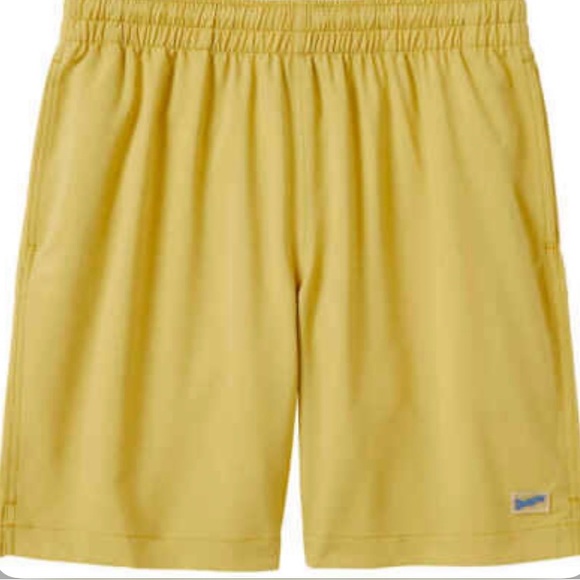 Duluth Trading Pier Genius Unlined Yellow Men's Shorts 9” Xlarge - Picture 1 of 11